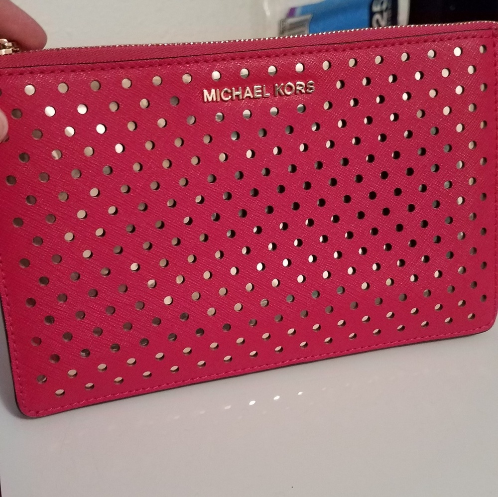 Michael kors hot pink wristlet!